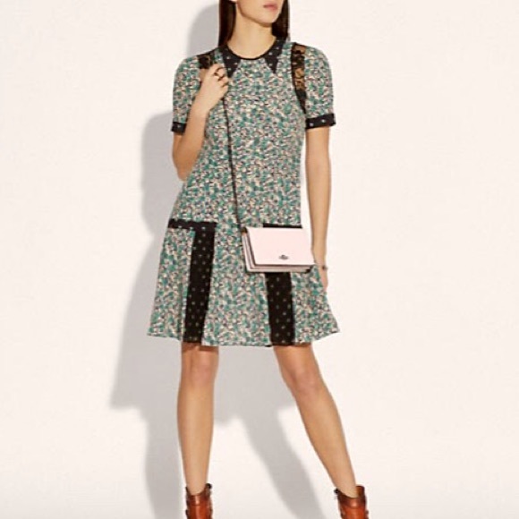 Coach Callie Blossom Pink Leather Foldover Chain Clutch Bag 68032 - Picture 8 of 8